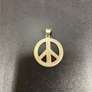 Silver Peace Symbol Pendant
